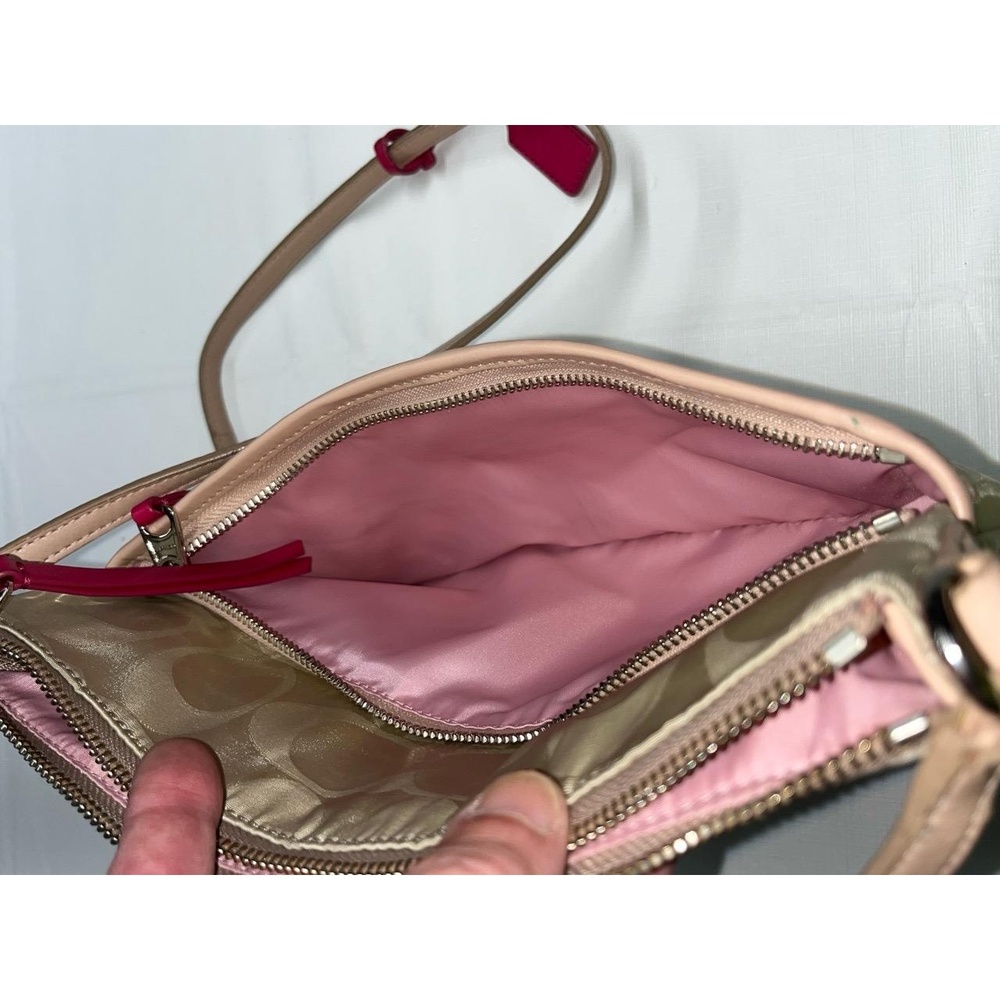 Coach Tan Pink Womens B1376-24861 Signature C Adjustable Strap Crossbody Bag - Picture 8 of 11